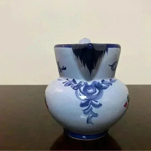 Grannycore Blue Vintage Floral Pitcher - Picture 2 of 7